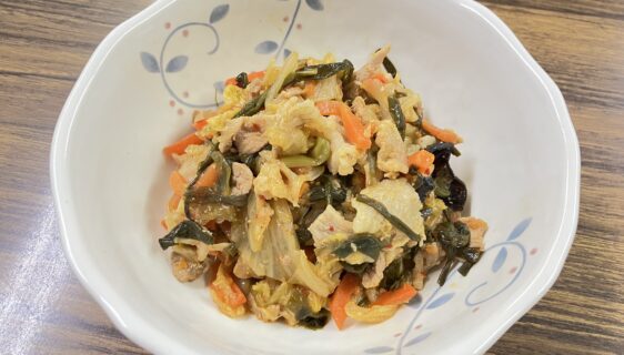 豚キムチ炒め！